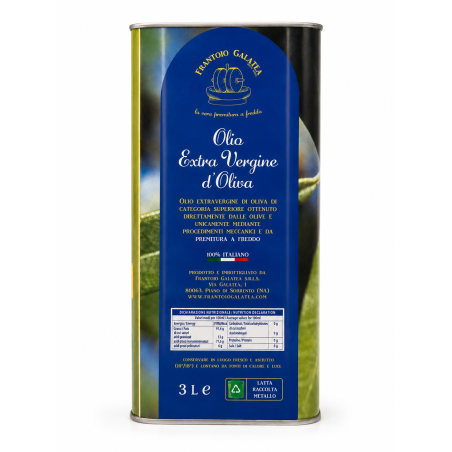 Olio Extra Vergine d'Oliva in lattina 3L - Frantoio Galatea